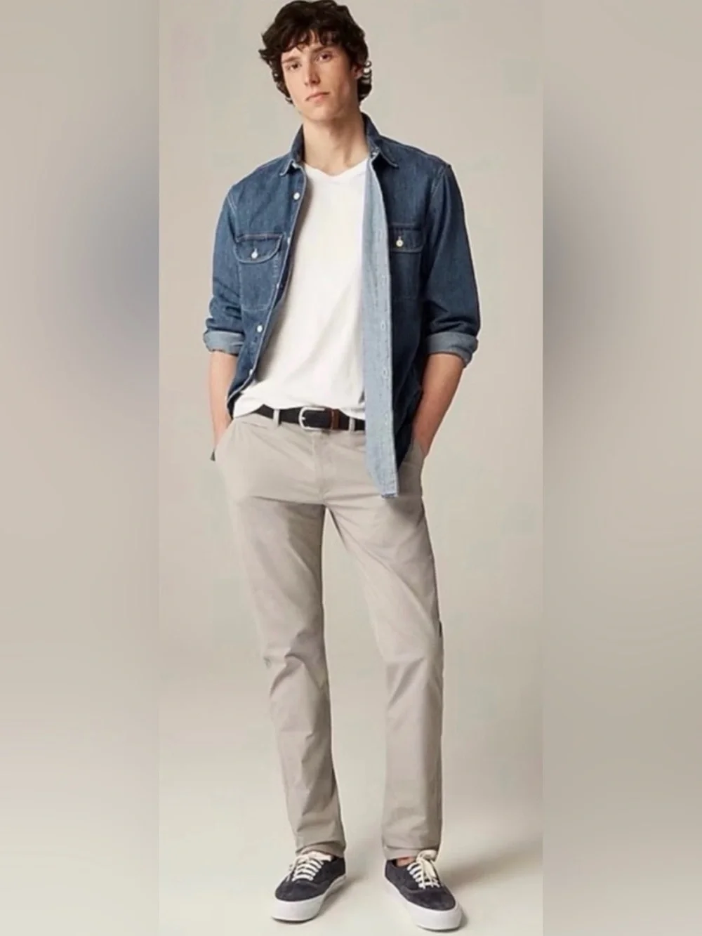 J.Crew 484 Slim-fit tech pant in moon grey